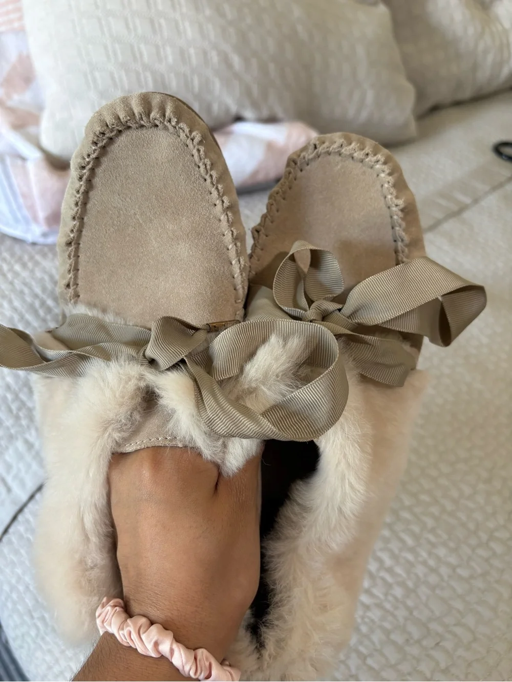 Tory Burch plush faux